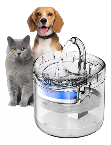 Fuente De Agua Transparente para Mascotas 1.6 L