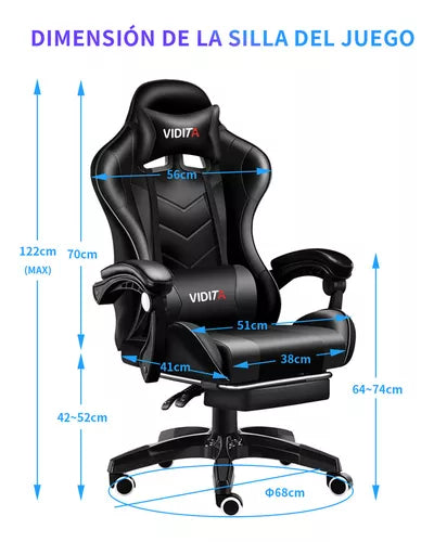 Silla Gamer Vidita Gx2000 Ergonómica Presidencial Profesional